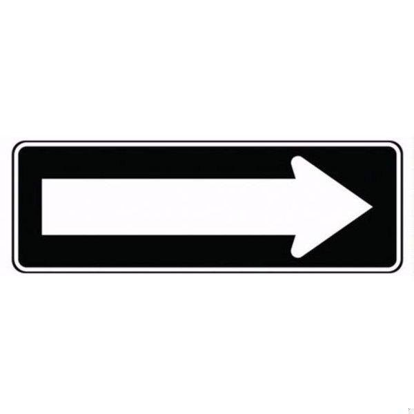 Accuform DIRECTION SIGN ARROW WHITE ON BLACK FRR120HP FRR120HP - main
